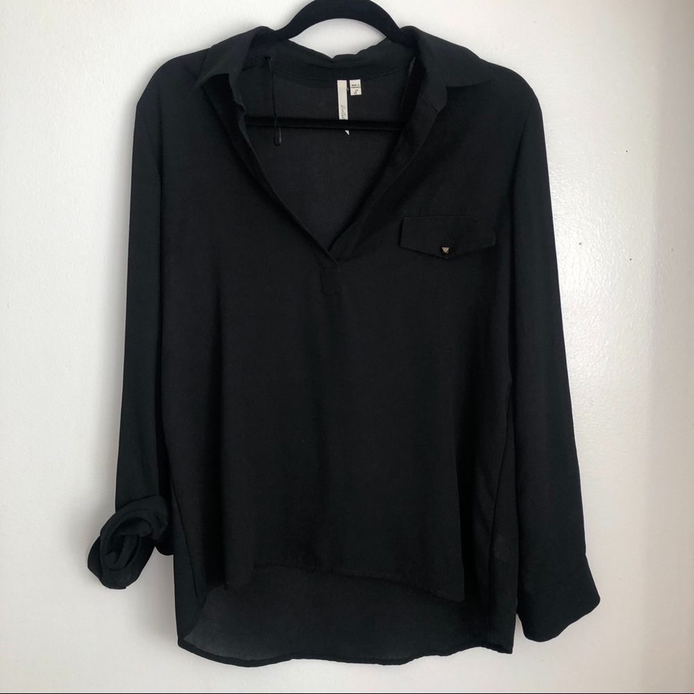 Marshall’s Black Collar Blouse